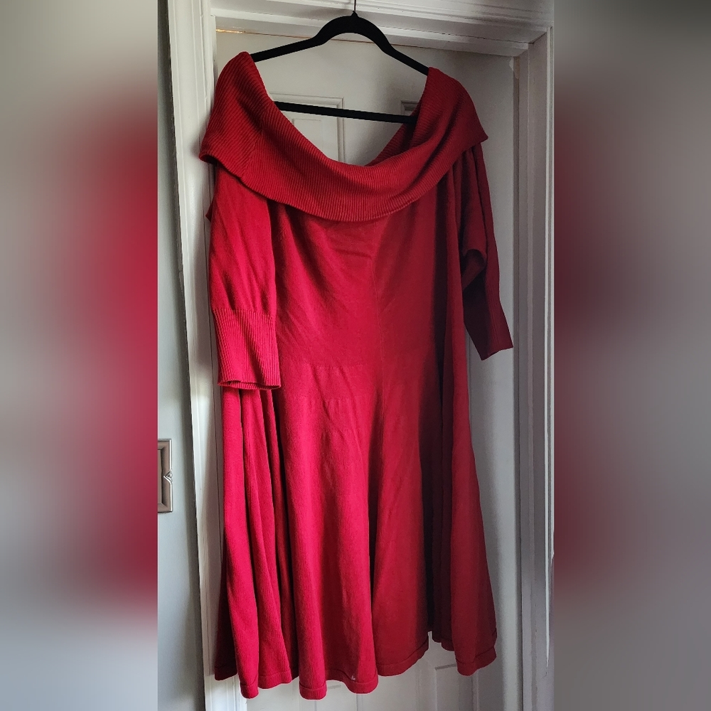 Red sweater dress,  Torrid Size 3